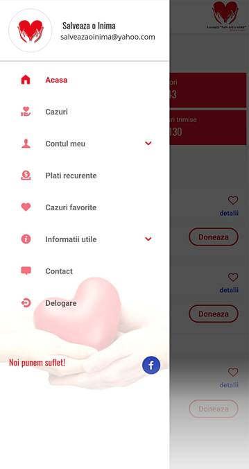 Aplicatie iOS & Android pentru Asociatia  'Salveaza o inima'